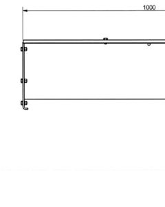 Trough auger extension 1m M205 red. grain M&M